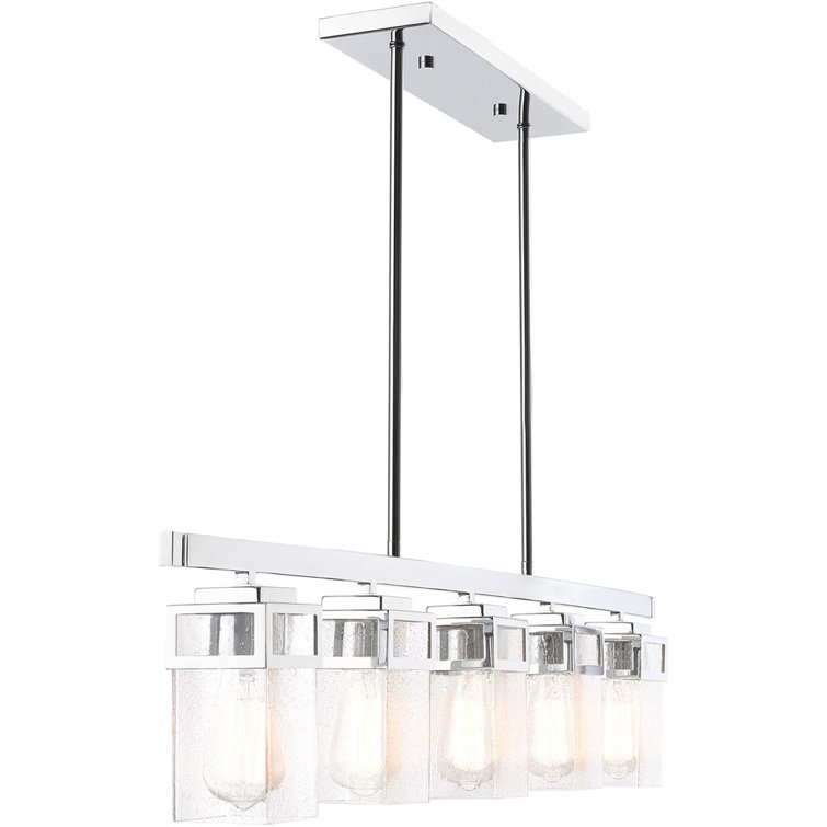 Orren Ellis Ayelet 5 Light Polished Chrome Kitchen Island Pendant